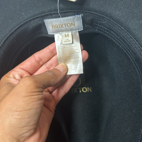Brixton Piper Black Wool Floppy Brim Hat Size M NWT - Picture 11 of 14
